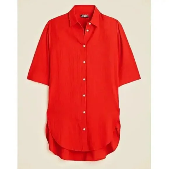 J. Crew Airy gauze button-up shirt XL - Picture 5 of 10